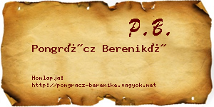 Pongrácz Bereniké névjegykártya